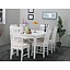 Tvilum Eethoek Venetië wit ruime tafel met 6 eetkamerstoelen