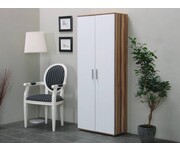 Schoenenkast hoog walnoot wit Pegasus Tvilum