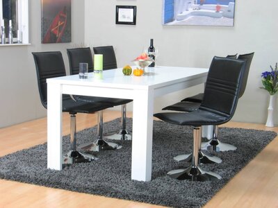 Tvilum Eethoek Kate inclusief 6 draaistoelen zwart June