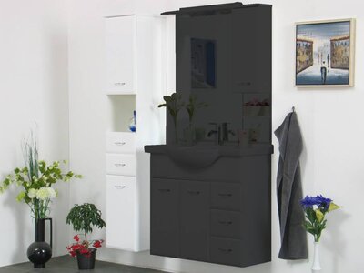 Kolomkast hoge kast wit hoogglans Alsace