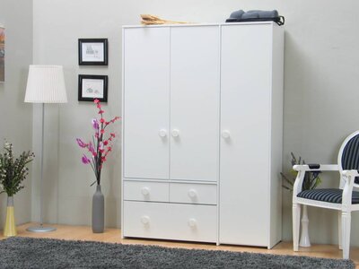 Tvilum Kledingkast 3-deurs met 3 laden Combee