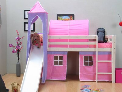 Roze lila toren voor glijbaanbed Thuka