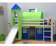 Tentdoek voorhangset blauw groen 