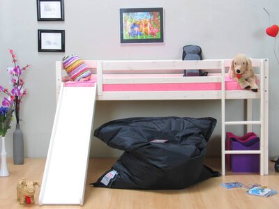 Thuka glijbaanbed wit grenen