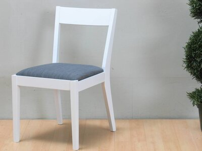 Stoel Skagen wit met grijze zitting