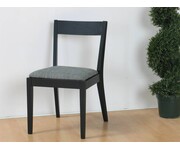 Stoel Skagen zwart met grijze zitting 