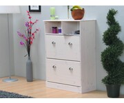 Schoenenkast Terra wit grenen 