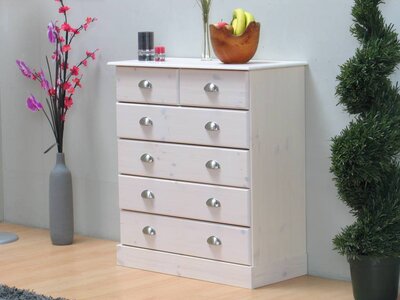 Ladenkast Terra wit grenen 4 + 2 laden