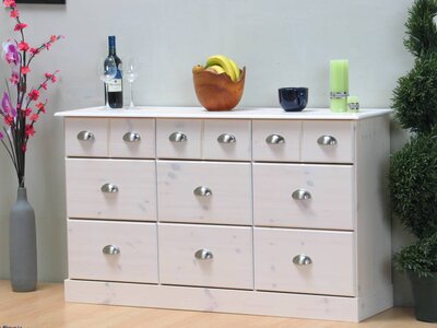 Dressoir Terra wit met 9 laden