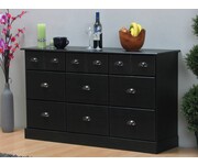 Dressoir Terra zwart grenen 