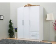 Driedeurs kledingkast wit Peru Tvilum