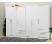 6drs kledingkast wit set van 2 kasten Peru Tvilum