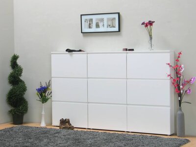 Tvilum Set van 3 schoenenkasten wit Mia