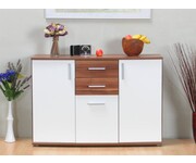 Ulm dressoir met 3 deuren en 2 laden wit walnoot Tvilum