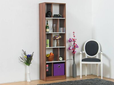 Tvilum Sune opbergkast boekenkast wit pruim 61,5 x 200 cm