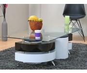 Salontafel Veronique zwart wit S-frame design 