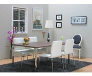 Frank eethoek tafel met 4 stoelen wit Denver Tvilum