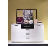 Wit dressoir Luna met glazen venster 