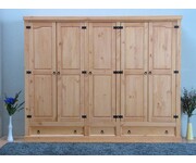 Grote garderobekast 5-drs grenen New Mexico 