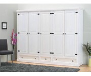 5-deurs kledingkast wit New Mexico 