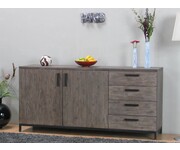 Grijs rustiek dressoir Cannes met lades en deurtjes 