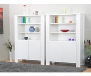 Set van 2 buffetkasten opbergkasten Kate wit Tvilum