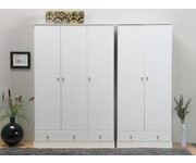 Vijfdeurs witte kledingkast Barlett 