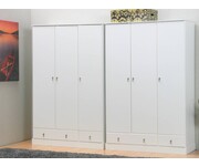 Witte kledingkast Barlett 6deurs 