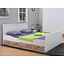 Tweepersoonsbed Rianne 180x200 wit met paulowniahout
