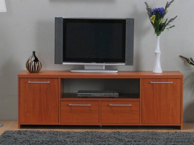 Tvilum Lissabon TV meubel met open vak, lades en deurtjes kersen