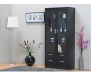 Viva vitrinekast zwart essen decor Tvilum