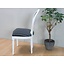 Stoel wit Rococo met zwart gestreepte bekleding