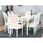 Eethoek Mozart wit met 8 stoelen