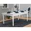Mozart witte eethoek 180-280x100 cm met 6 Rococo stoelen