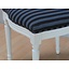 Mozart witte eethoek 180-280x100 cm met 6 Rococo stoelen