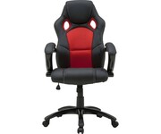 Bureaustoel Harry zwart-rood 