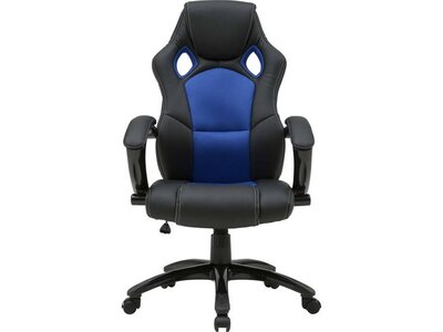 Bureaustoel Harry zwart-blauw