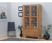 Eiken vitrinekast Derby 100x190cm 