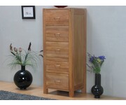 Eiken ladekast Derby 141 cm hoog met 5 laden 