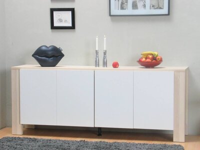 Tvilum Kate dressoir essenhout met witte deuren