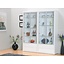 Tvilum Witte vitrinekast Quadra, set van 2 stuks