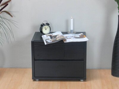 Tvilum Nachtkastje Vision zwart essen