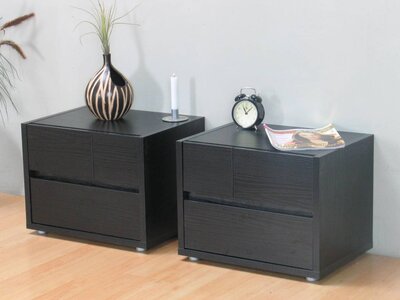 Tvilum Nachtkastjes Vision zwart essen (2 stuks)