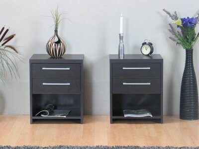 Tvilum Twee nachtkastjes Naia met 2 laden en een open vak