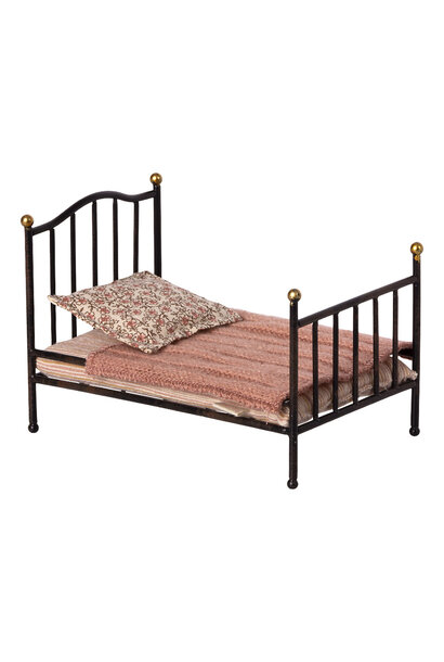 Vintage Bed Klein Antraciet