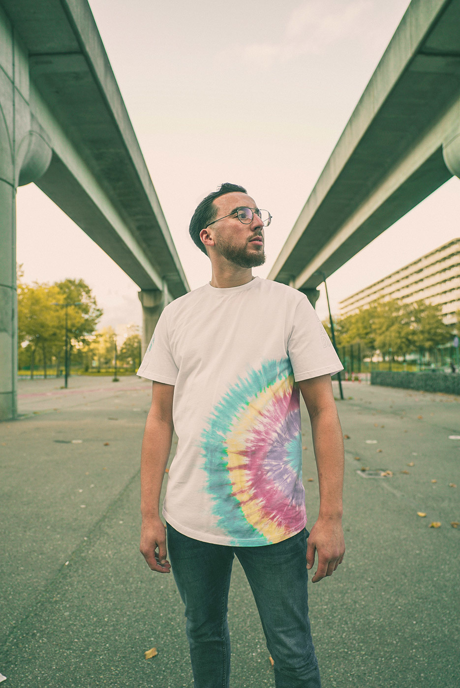 BAD Colorful Tie Dye T-shirt | White 