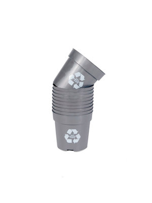 10x Pot gerecycled plastic 13 cm