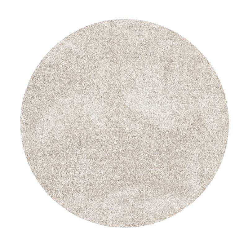 Carpet Studio Santa Fe Vloerkleed Rond Ø 130cm - Laagpolig Tapijt Woonkamer - Tapijt Slaapkamer - Kleed Crème