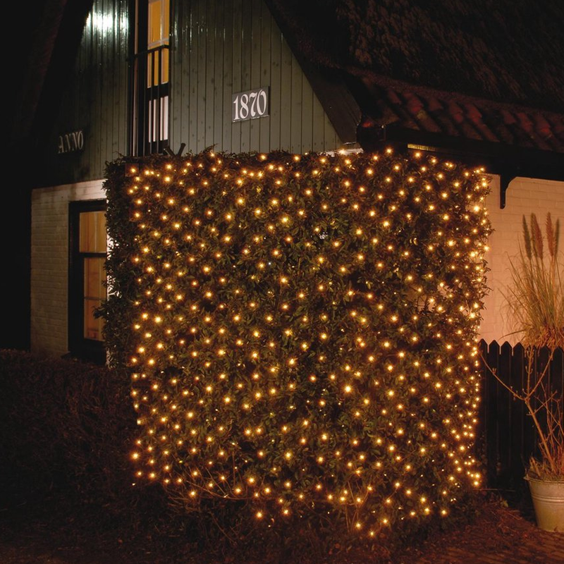 FlinQ Netverlichting 160 LED - 2 bij 2 meter - Kerstverlichting - Kerstverlichting buiten - Warm wit - Netverlichting buiten