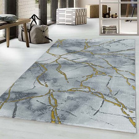 Vloerkleed Naxos - Marble - Goud